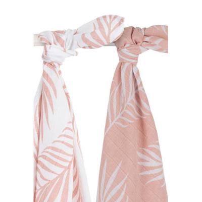 Jollein hydrofiele multidoek large 115x115 cm Nature pale pink - set van 2 Jollein hydrofiele multidoek large 115x115 cm Nature pale pink - set van 2
