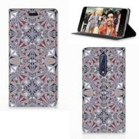 Nokia 8 Standcase Flower Tiles