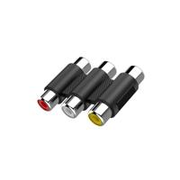 Hama Video-adapter, 3 RCA vrouwelijke stekkers - 3 RCA vrouwelijke stekkers