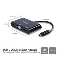 StarTech.com USB-C naar VGA multifunctionele adapter met Power Delivery en USB-A poort - thumbnail