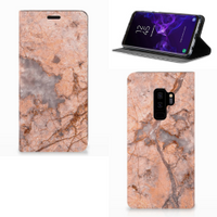 Samsung Galaxy S9 Plus Standcase Marmer Oranje - thumbnail