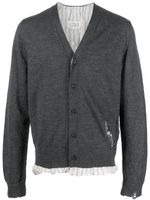 Maison Margiela cardigan à effet usé - Gris