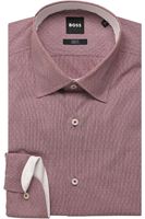 BOSS Slim Fit Overhemd rood, Effen