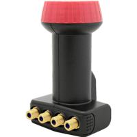 MegaSat Diavolo Quad LNB Aantal gebruikers: 4 Feed-opname: 40 mm vergulden aansluiting, Weerbestendig Zwart, Rood