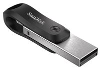 SanDisk iXpand™ Flash Drive Go USB-stick smartphone/tablet Zwart, Zilver 64 GB USB 3.2 Gen 1 (USB 3.0), Apple Lightning - thumbnail