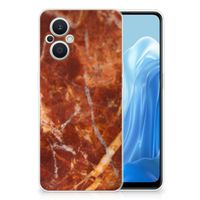 OPPO Reno8 Lite TPU Siliconen Hoesje Marmer Bruin