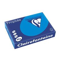 Clairefontaine Trophee Kleuren Papier 80gsm Ram verpakt A4 Intense Blauw Ref 1781 [500 Vellen]