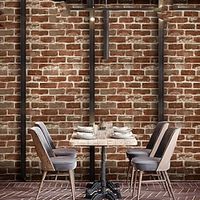 6m baksteen behang retro nostalgische imitatie baksteen patroon bakstenen muur papier coffeeshop bar restaurant decoratie cultuur steen rode bakstenen muur papier Lightinthebox