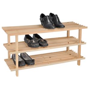 HI Schoenenrek - 3-laags - hout - 74 x 26 x 48 cm