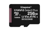 Kingston Technology 256GB micSDXC Canvas Select Plus 100R A1 C10 enkel pakket zonder ADP - thumbnail