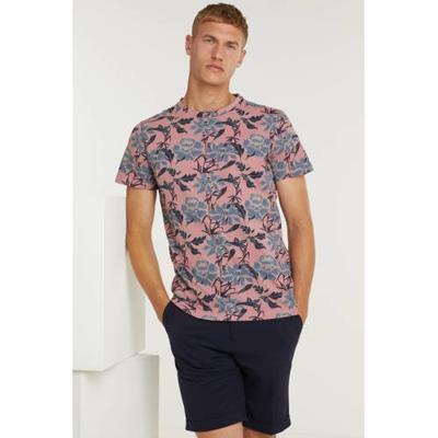 Ellos ON OUR TERMS T-shirt met all over print roze