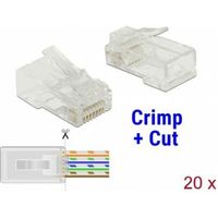 Delock 86451 RJ45 Krimp+Cut-stekker Cat.5e UTP 20 stuks - thumbnail