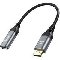 Equip 133445 video kabel adapter 0,15 m DisplayPort HDMI Zwart, Grijs