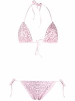 Philipp Plein bikini à imprimé monogrammé - Rose - thumbnail