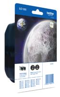 Inkcartridge brother lc-1000 2 x zwart