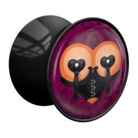 Double Flared Plug met Heart "Erotica" Design Acryl Tunnels & Plugs - thumbnail