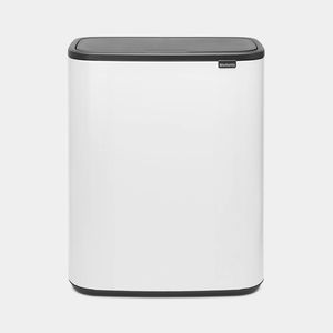 Brabantia Bo Touch Bin afvalemmer 60 liter met kunststof binnenemmer - White