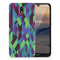 Nokia 1.3 TPU Hoesje Abstract Green Blue