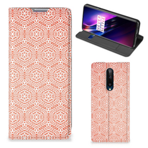 OnePlus 8 Hoesje met Magneet Pattern Orange