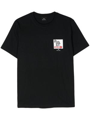 PS Paul Smith Katoenen T-shirt met logoprint - Blauw