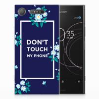 Sony Xperia XZ1 Silicone-hoesje Flowers Blue DTMP