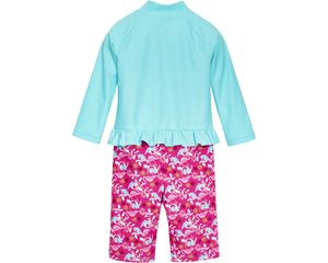 Playshoes zwempak lange mouw Flamingo Mint Roze Maat