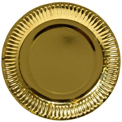 Bordjes metallic goudkleurig 8 stuks