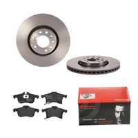 Remmenset, remschijf BREMBO, Remschijftype: Binnen geventileerd, Inbouwplaats: Vooras, u.a. für Vauxhall, Opel