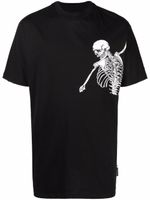 Philipp Plein t-shirt Skeleton à imprimé graphique - Noir