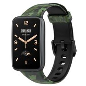 Siliconen bandje met print - Camouflage groen - Xiaomi Smart band 7 Pro