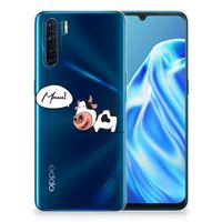 OPPO A91 Telefoonhoesje met Naam Cow - thumbnail