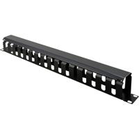 Value 26.99.0304 19 inch Frontplaat voor patchkast 1 HE Zwart (RAL 9005) - thumbnail