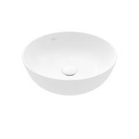 Villeroy & Boch Artis opzetwastafel rond Ø43x12.5cm Ceramic+ zonder kraangat zonder overloop stone white 417943RW - thumbnail