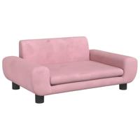 vidaXL Hondenmand 70x45x33 cm fluweel roze, hondenbank, hondenbed, dierenmand, huisdierenbank, huisdierenmand, dierenbed, huisdierenbed, hondenkussen
