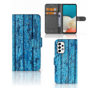 Samsung Galaxy A53 Book Style Case Wood Blue