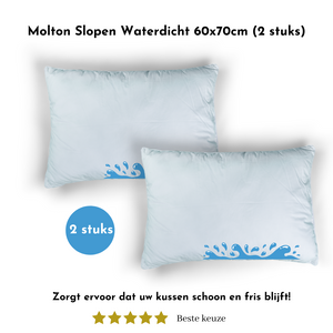 Zavelo - Molton Slopen Waterdicht Katoen PU 60x70cm - (2 stuks)