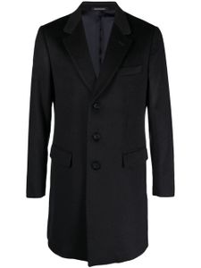 Emporio Armani manteau en cachemire à simple boutonnage - Noir