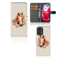 Telefoonhoesje met Pasjes voor Motorola Moto G24 | G04 | G24 Power Paard - thumbnail