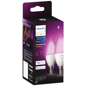 Philips Lighting Hue LED-lamp (uitbreiding) 871951435671900 Energielabel: G (A - G) Hue White & Col. Amb. Doppelpack E14 2x470lm E14 5.3 W Warmwit tot koudwit