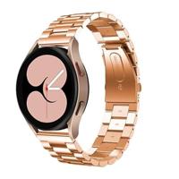 By Qubix - Stalen schakelband - Rosé goud - Compatible met Garmin Vivoactive 6 / Vivoactive 5 / Vivoactive 3 - Compatible Garmin bandje - Bandbreedte: 20mm