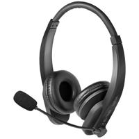 LogiLink BT0060 On Ear headset Computer Bluetooth Stereo Zwart - thumbnail