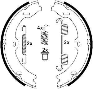 Remschoenset, parkeerrem ATE, u.a. für Mercedes-Benz