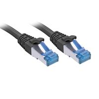 LINDY 47412 RJ45 Netwerkkabel, patchkabel CAT 6A S/FTP 1.00 m Zwart 1 stuk(s)