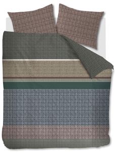 Beddinghouse Dekbedovertrek Birger Olive Green-Lits-jumeaux (240 x 200/220 cm)