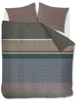 Beddinghouse Dekbedovertrek Birger Olive Green-Lits-jumeaux (240 x 200/220 cm) - thumbnail