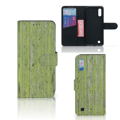 Samsung Galaxy M10 Book Style Case Green Wood