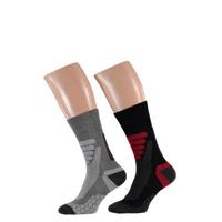 Xtreme wandelsokken - set van 4 zwart/rood