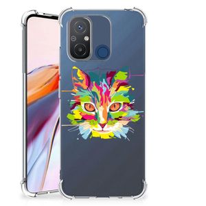 Xiaomi Redmi 12C Stevig Bumper Hoesje Cat Color