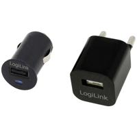 LogiLink PA0076 USB-oplader Binnen, Auto, Thuis Uitgangsstroom (max.) 1500 mA Aantal uitgangen: 1 x USB-A - thumbnail