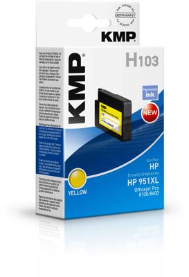 KMP Inktcartridge vervangt HP 951XL, CN048AE Compatibel Geel H103 1723,4009
